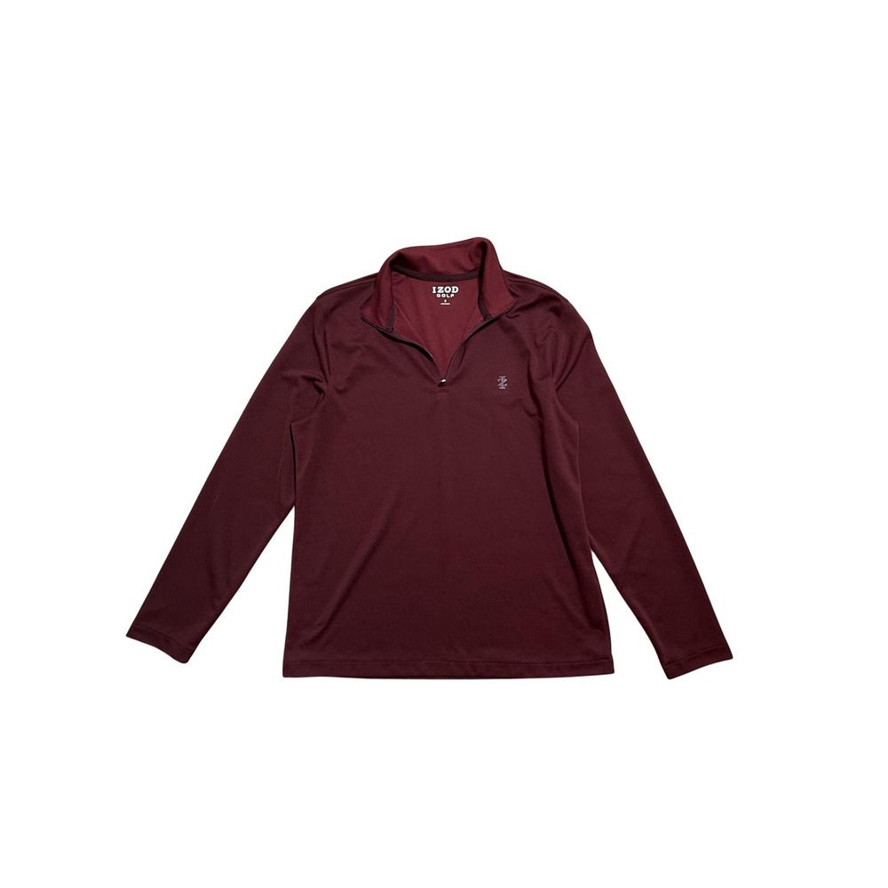 IZOD Golf‎ Pullover Mens Large Red 1/4 Zip Long Sleeve Performance Golf Top